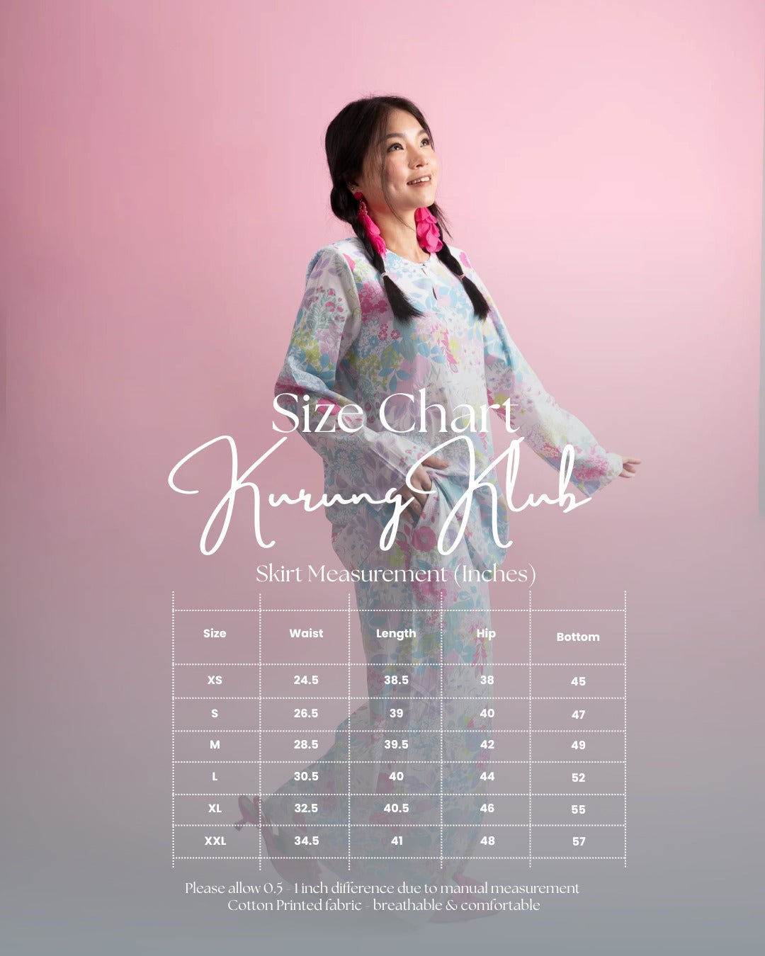 The Daily Essentials - Size Chart 2